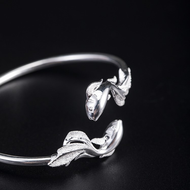 金魚のバングル きんぎょ シルバー B025