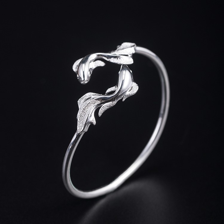 金魚のバングル きんぎょ シルバー B025