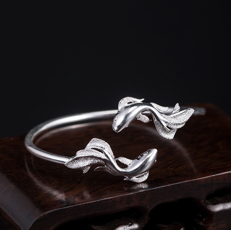 金魚のバングル きんぎょ シルバー B025