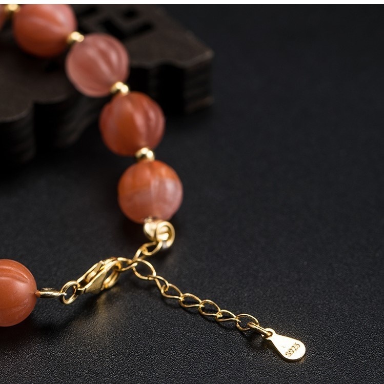 メノウのブレスレット 瑪瑙 シルバー B028