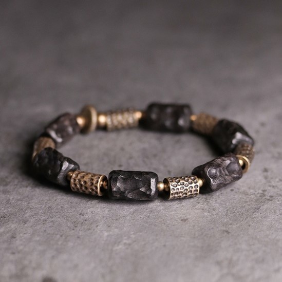 黒檀のブレスレット 真鍮 メンズ B032