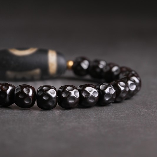 ココナツビーズのブレスレット 真鍮 メンズ B034