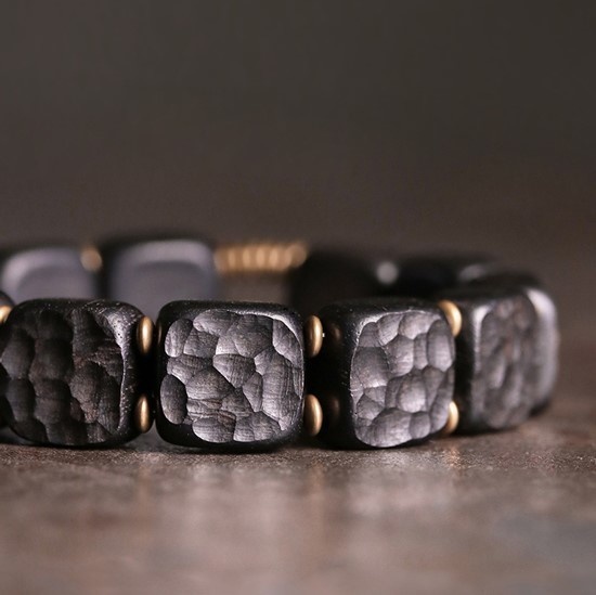 黒檀のブレスレット 真鍮 メンズ B037