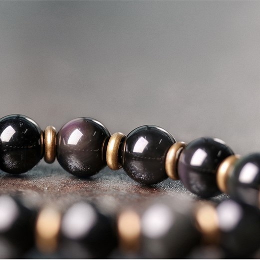 オニキスのブレスレット 黄銅 メンズ レーディス プレゼント 自分にご褒美 B038