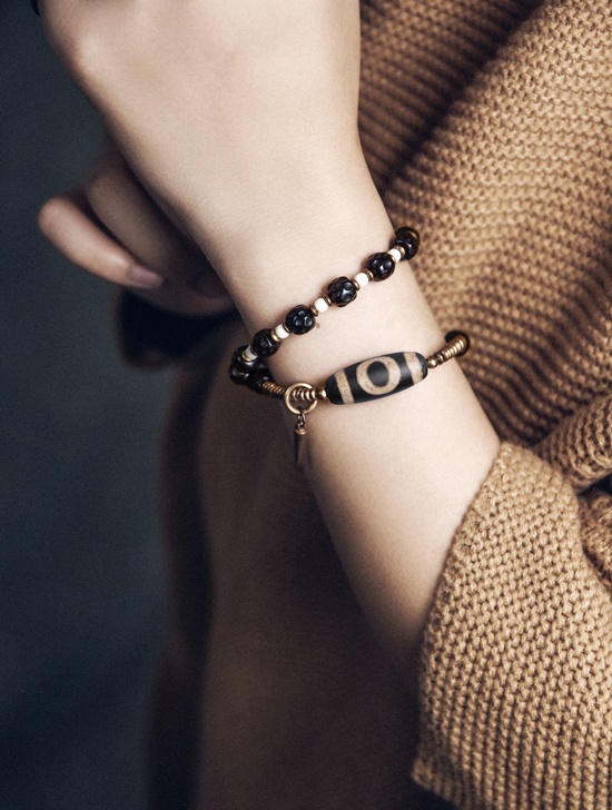 ココナツビーズのブレスレット 黄銅 メンズ レーディス プレゼント B049