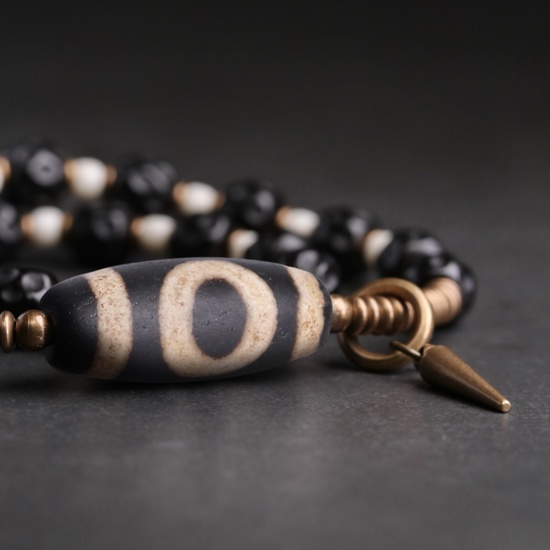 ココナツビーズのブレスレット 黄銅 メンズ レーディス プレゼント B049