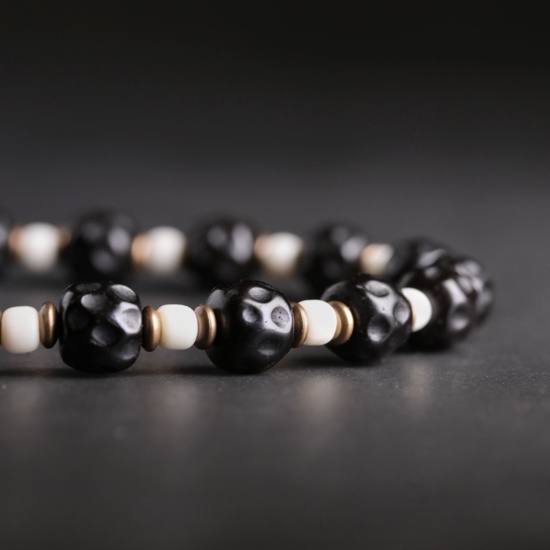 ココナツビーズのブレスレット 黄銅 メンズ レーディス プレゼント B049