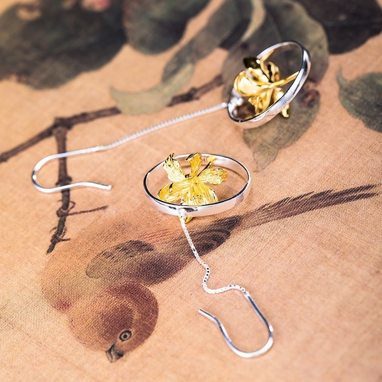 イチハツのピアス かわいい シルバー P001