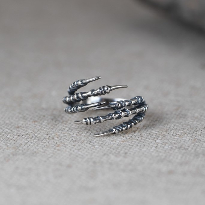 鷹の爪のリング たかのつめ カッコイイ シルバー R001