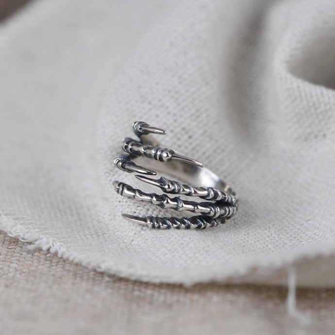 鷹の爪のリング たかのつめ カッコイイ シルバー R001