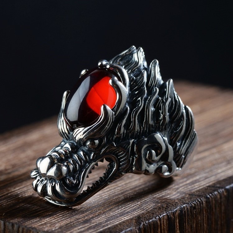 龍のリング 辰 たつ ドラゴン シルバー R009