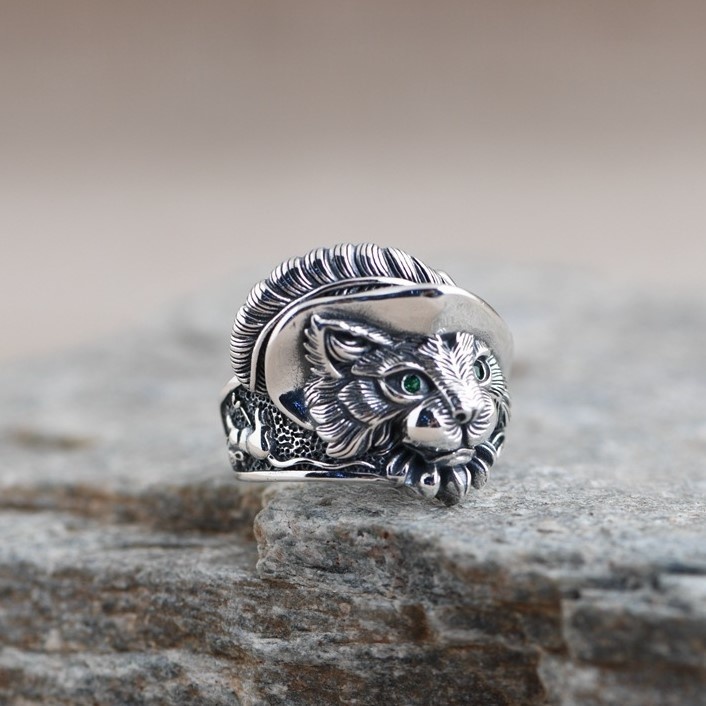 カウボーイのリング カウ猫 シルバー R017