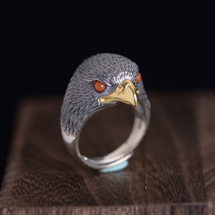 リング(指輪) 鷹のリング　たか　タカ　シルバー　瑪瑙　R031231cm重さ