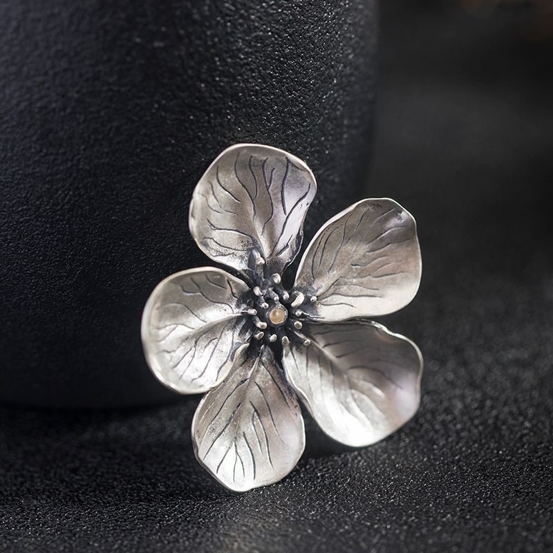 花海棠シルバー製線香立て:優美な和の癒し空間にK125