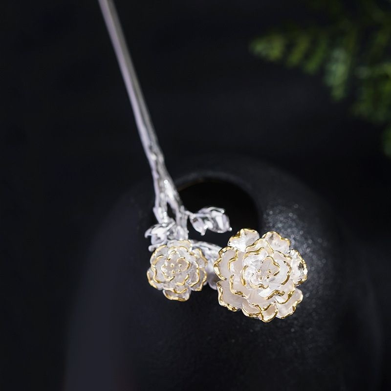 牡丹のかんざし - 華やかさと上品さを兼ね備えた特別なヘアアクセサリーK120