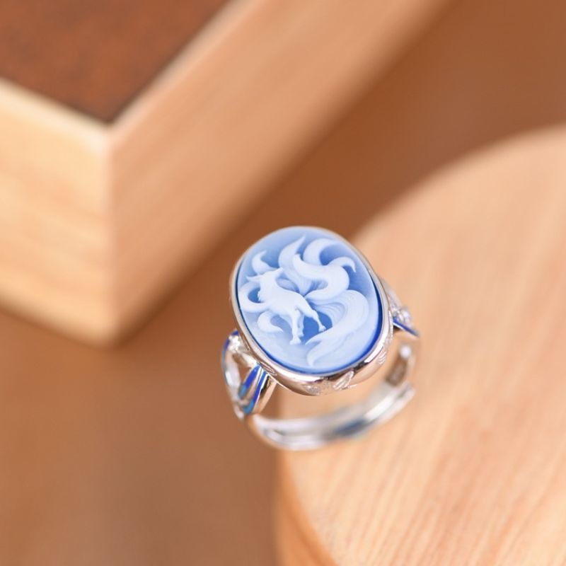 九尾の狐のリング - 日本の美意識と現代の洗練されたデザインが見事に融合 R226