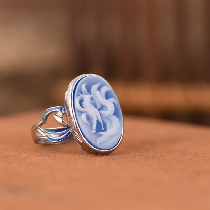 九尾の狐のリング - 日本の美意識と現代の洗練されたデザインが見事に融合 R226