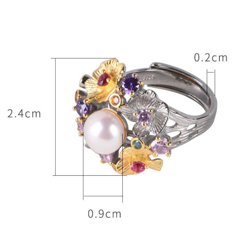 蓮の花のリング - 特別な日の装いに華やかさを添えること間違いありません R333