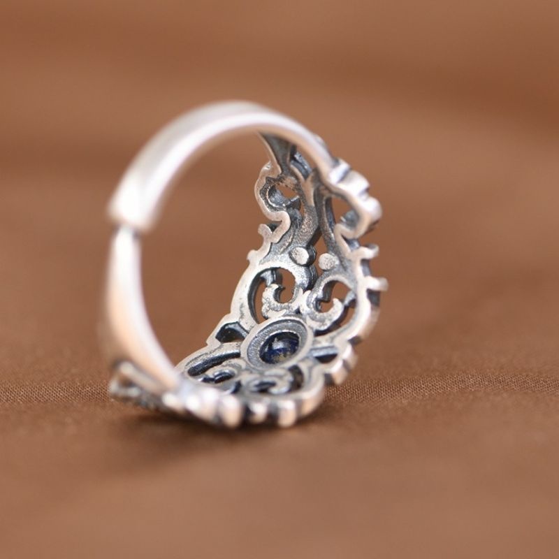 唐草模様のリング - 唐草の美しさを最大限に引き出したアクセサリー R340