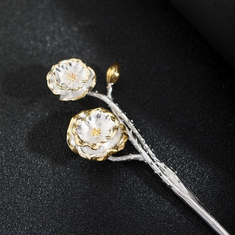 ひなげしのかんざし - 手作りの温もりと自然の美しさが融合 K146