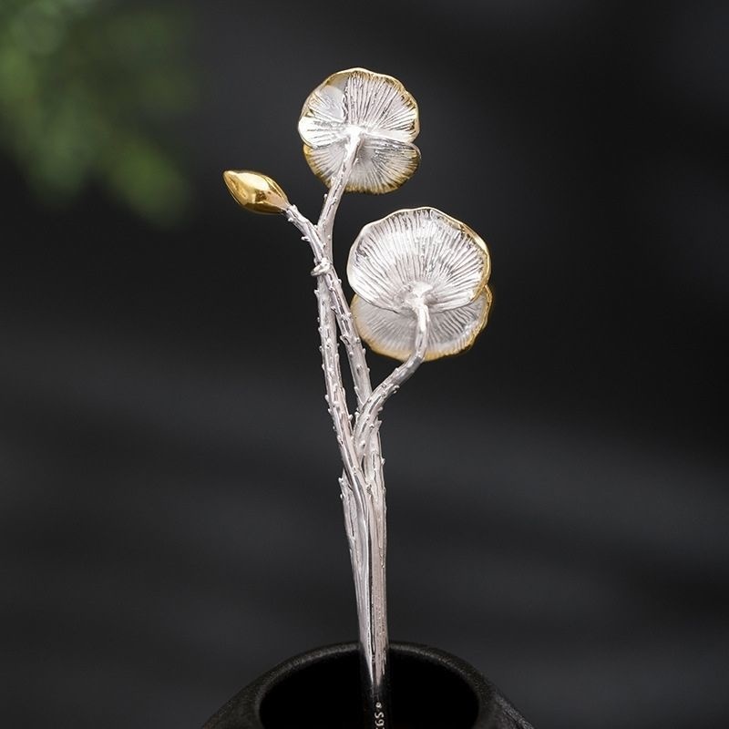 ひなげしのかんざし - 手作りの温もりと自然の美しさが融合 K146