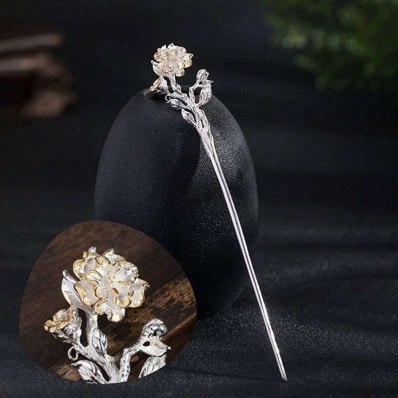 椿のかんざし - 和と洋のスタイルに馴染む優雅なデザイン K172