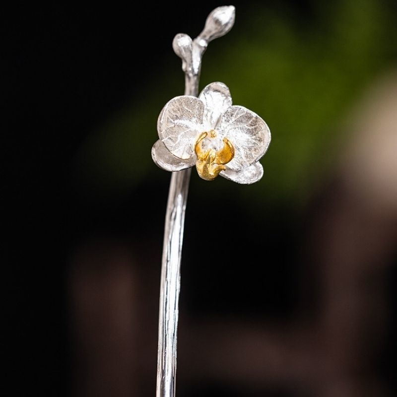 胡蝶蘭のかんざし - まるで本物の花のように K174