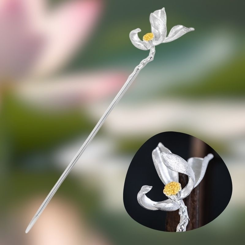 蓮の花のかんざし - 蓮の優雅さと調和を巧みに表現 K175