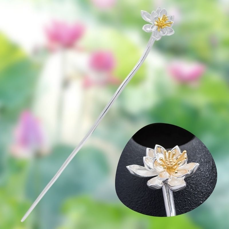 蓮の花のかんざし - シンプルでありながら存在感のある K177