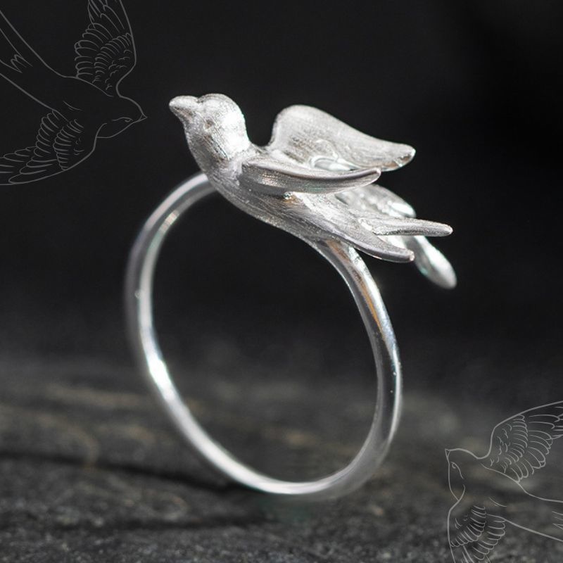 つばめのリング - 鳥の姿を見事に捉えたデザイン R363