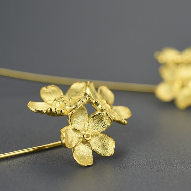 ワスレナグサのピアス - 耳を華やかさを添える R418