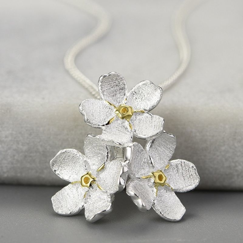 ワスレナグサのペンダント - 大切な人への贈り物に最適 R419