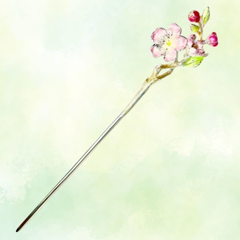 オーダーメイド簪 - リンゴの花をモチーフにしたかんざしをご紹介