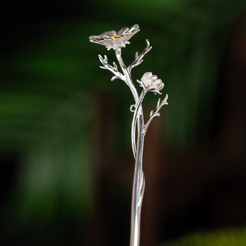 コスモスのかんざし - まるで本物の花が咲いている K185