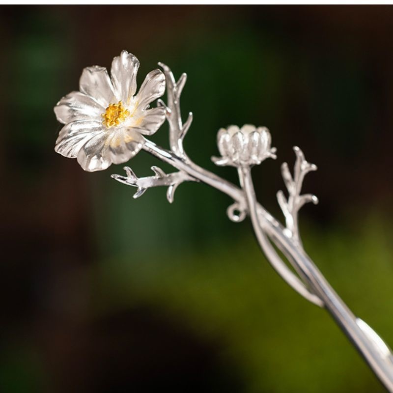 コスモスのかんざし - まるで本物の花が咲いている K185