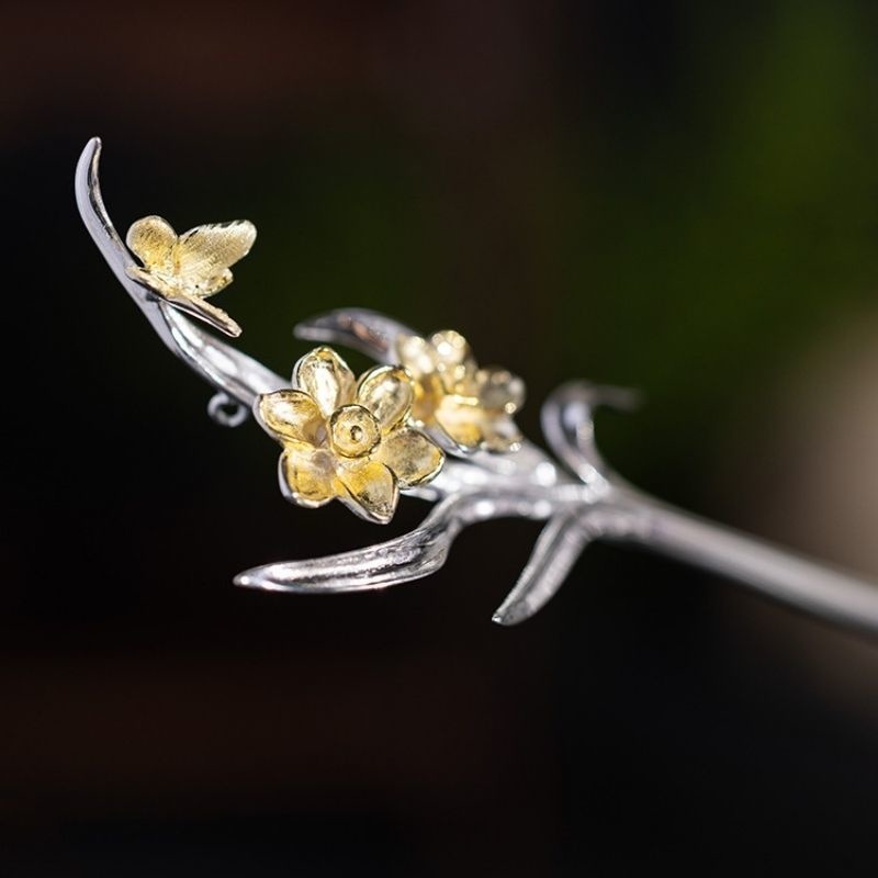 水仙の花のかんざし - 伝統的な美しさと現代的な感性が見事に調和 K186