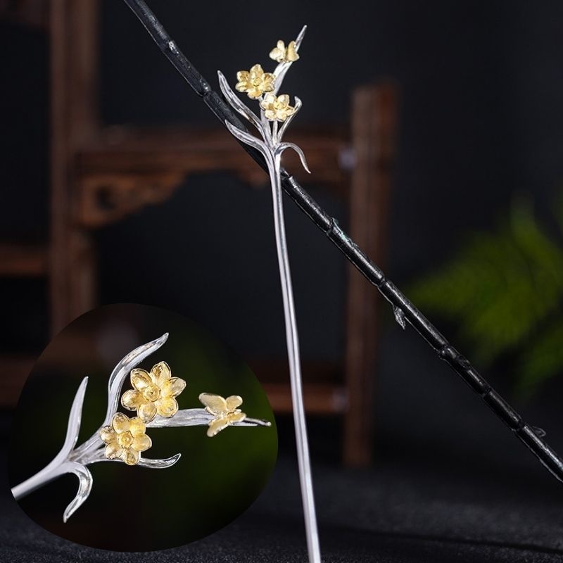 水仙の花のかんざし - 伝統的な美しさと現代的な感性が見事に調和 K186