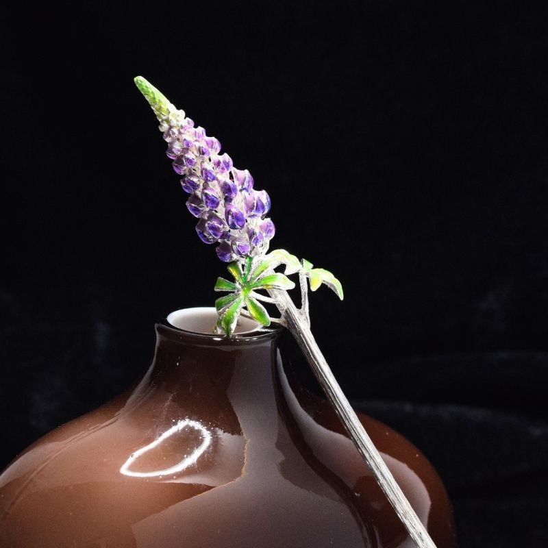 【翌日発送】ルピナスの花のかんざし - プロポーズや婚約にぴったりのアイテム　K207