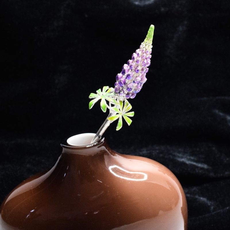 【翌日発送】ルピナスの花のかんざし - プロポーズや婚約にぴったりのアイテム K207
