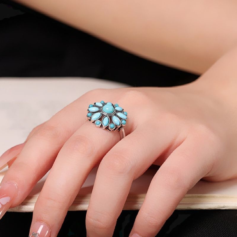 トルコ石リング - 過去と現在が交錯するような不思議な感覚 R451