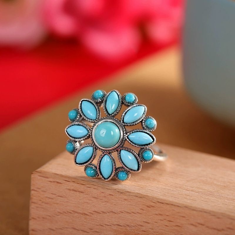 トルコ石リング - 過去と現在が交錯するような不思議な感覚 R451