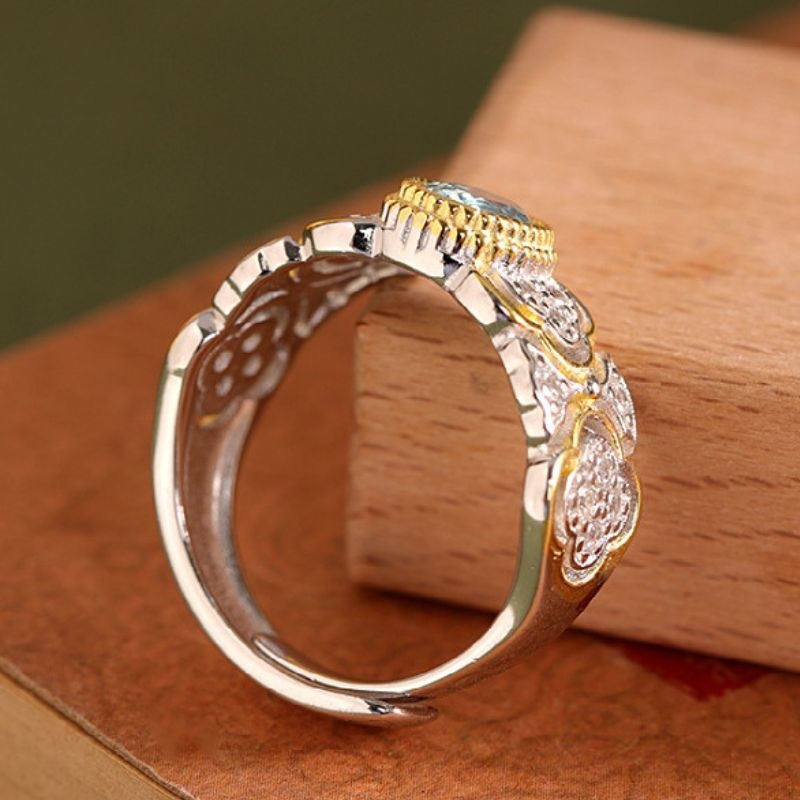 ブルートパーズのリング - 指先で優雅に輝き、どんな場面でも注目を集める R460