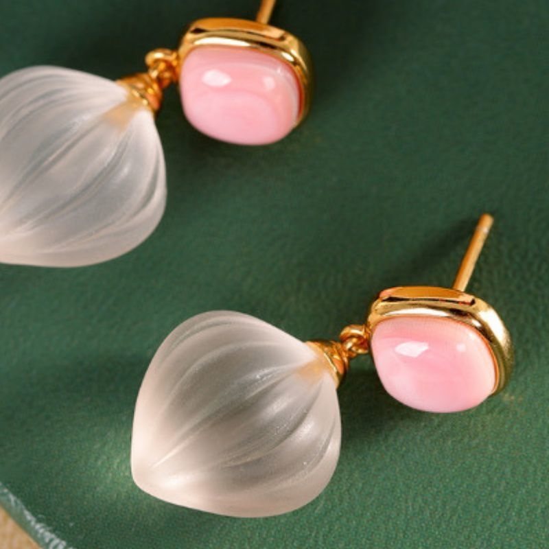 コンクパールのピアス - 繊細でありながらも存在感がある P205