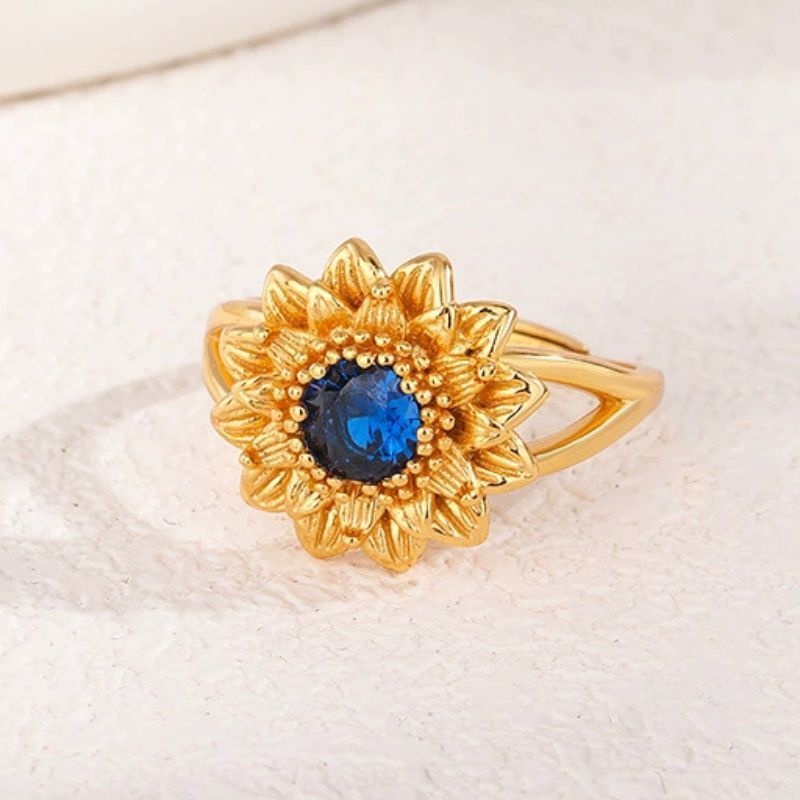 ひまわりのリング- まるで本物のひまわりが指先に咲いている R465