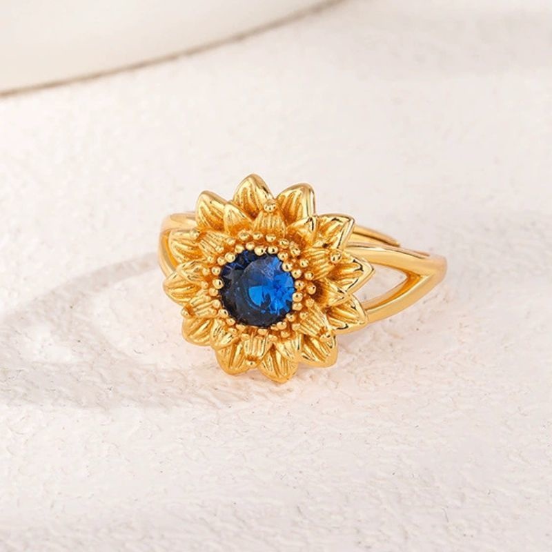 ひまわりのリング- まるで本物のひまわりが指先に咲いている R465