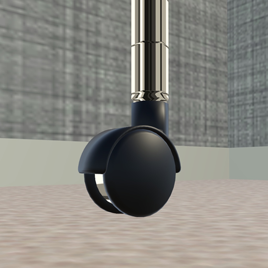 VR家具:キャスター付きメタルラック(サイズ違い5種類)