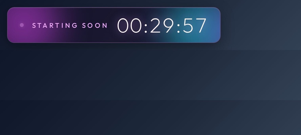 【OBS配信ウィジェット】Stream Timer ─ 配信タイマー(開始待ちカウントダウン→経過時間へ自動切替)