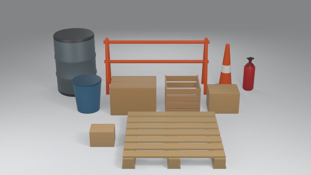 ワールド小物パック 10点セット|VRChat ワールド向け 3Dモデル