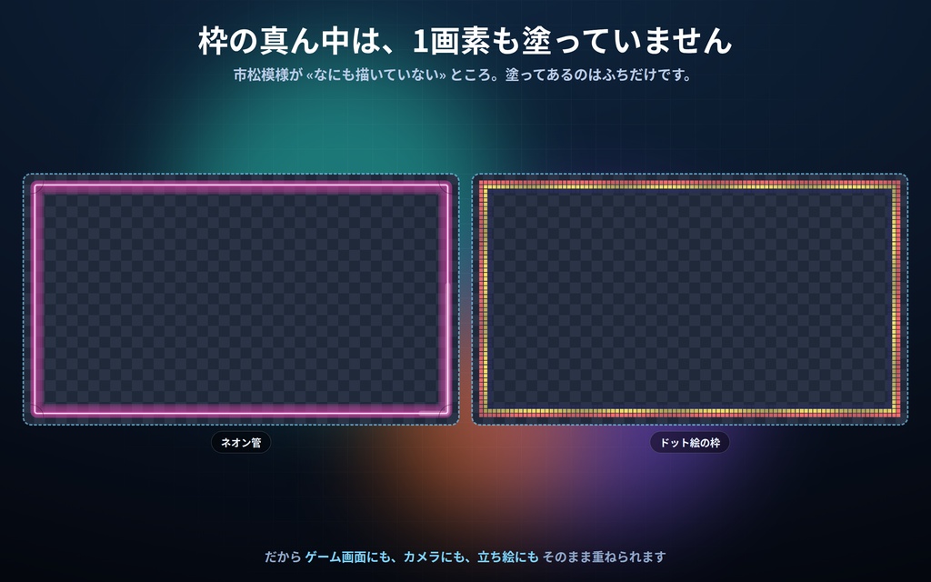 【配信】画面いっぱいセット 3点 37デザイン|バラで¥1,500→¥800|待機画面・休憩と終了・画面フレーム|配信の最初から最後まで|OBS用・設定ボタン(⚙)つき・登録不要