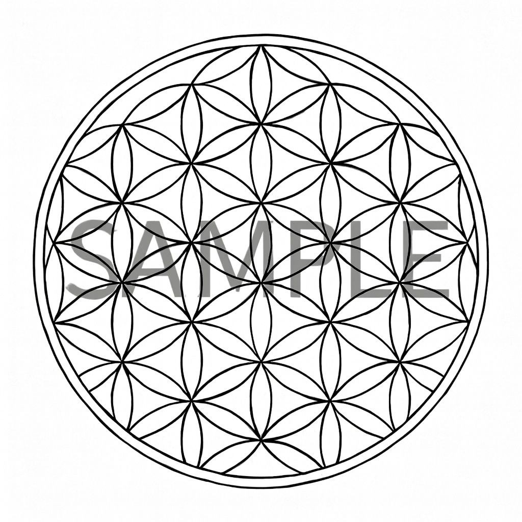 神聖幾何学の塗り絵PDF3点セット